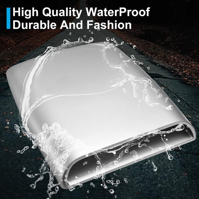 NATGIC Universal Car Air Flow Decorative Intake Hood Scoop Turbo Bonnet Vent Cover (Silver) - Image 5